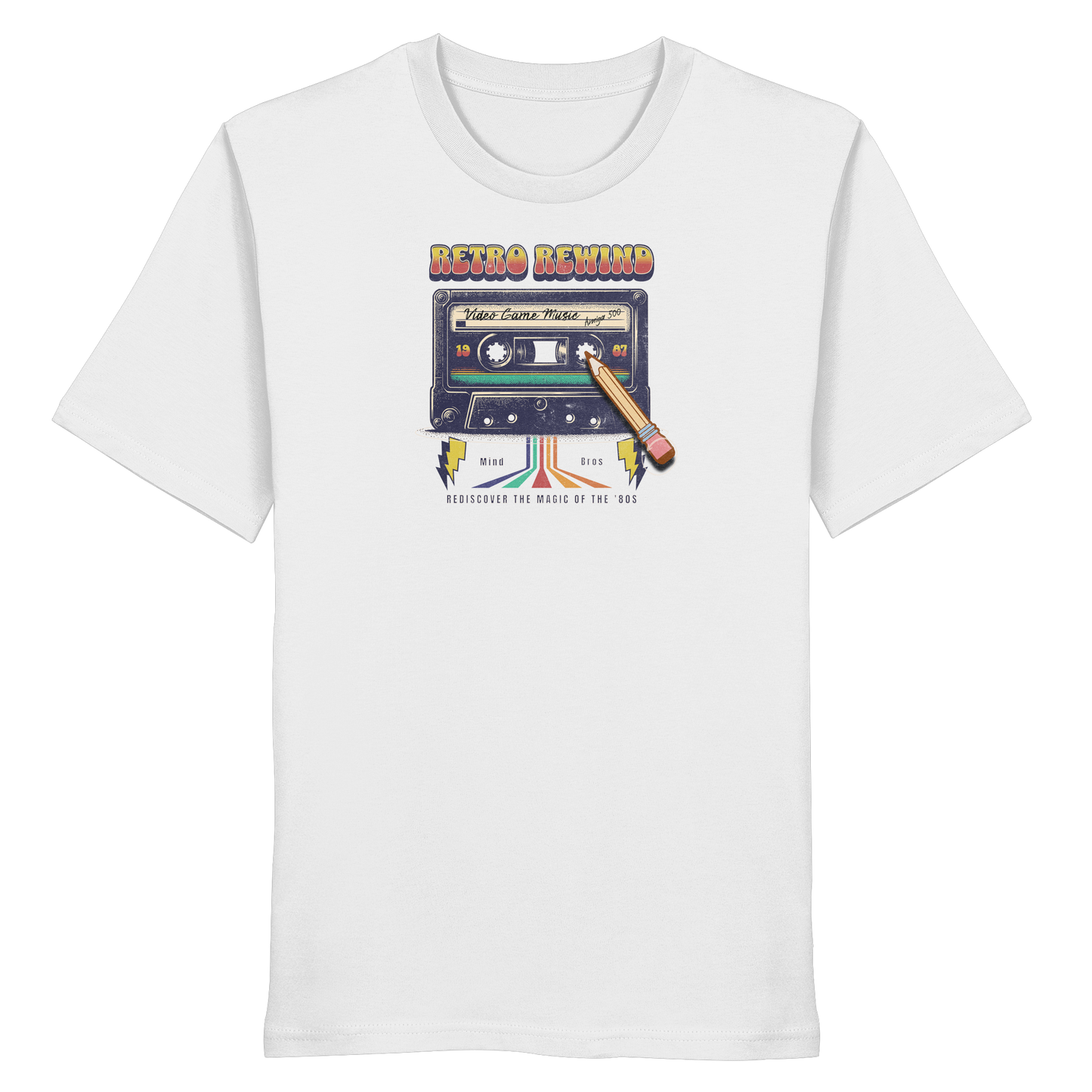 Cassette Tape Retro Rewind - Organic Shirt
