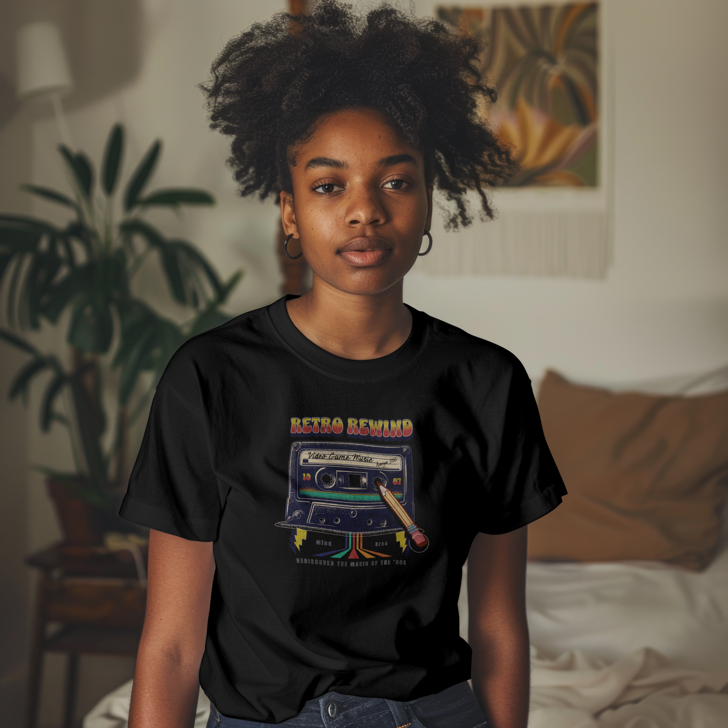 Cassette Tape Retro Rewind - Organic Shirt