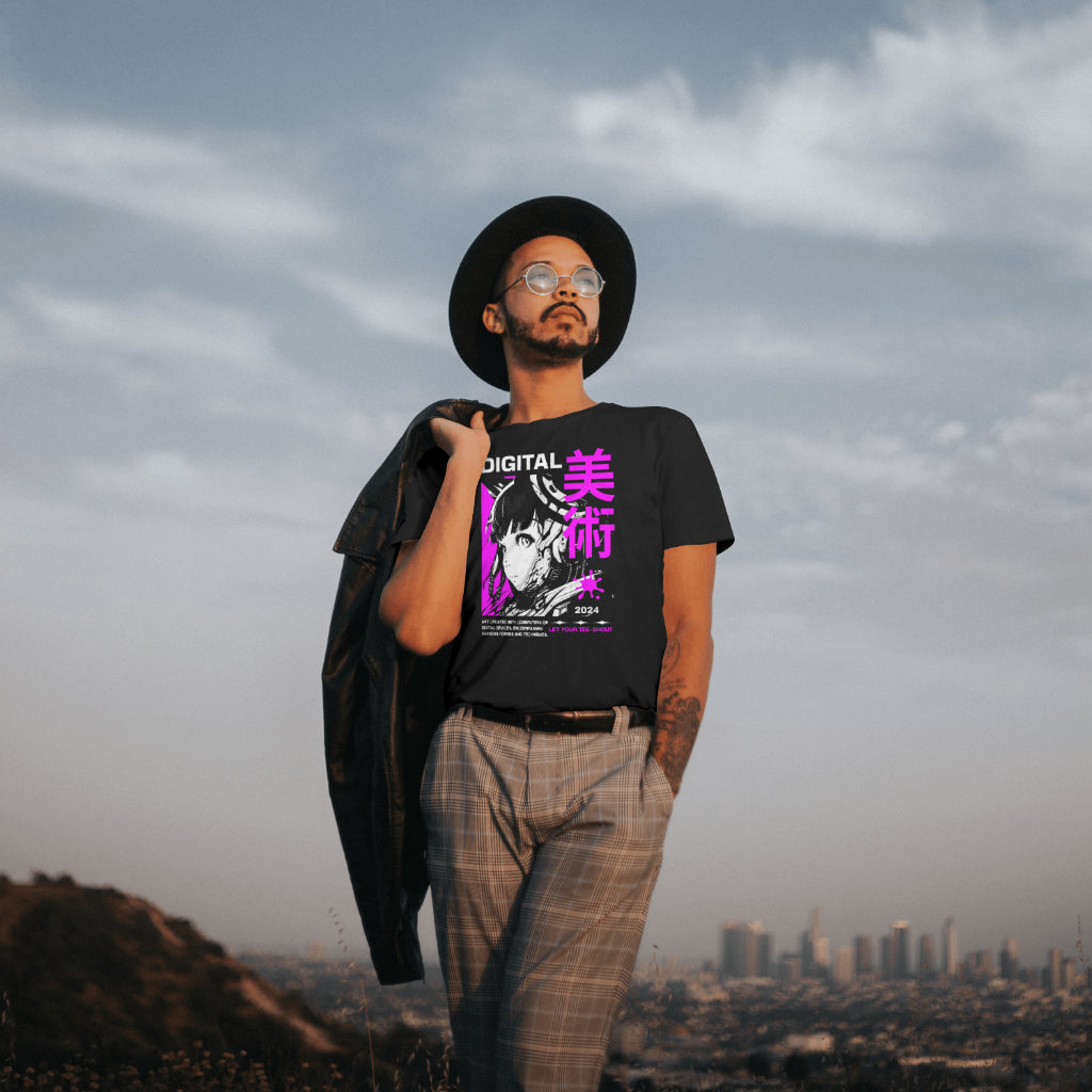 Retro Anime Girl - Organic Shirt