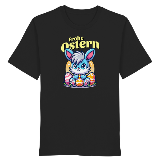 Frohe Ostern Blue Bunny - Organic Shirt