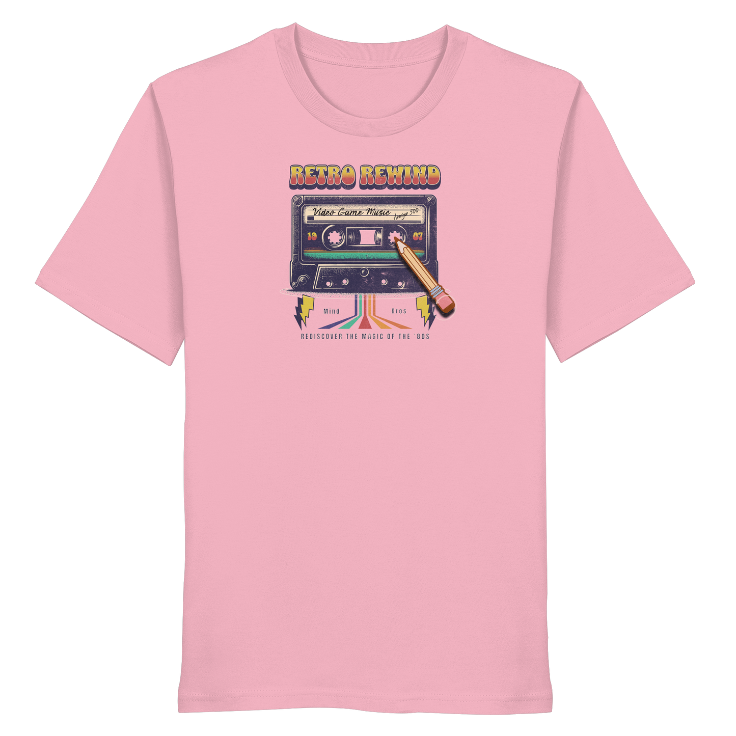 Cassette Tape Retro Rewind - Organic Shirt