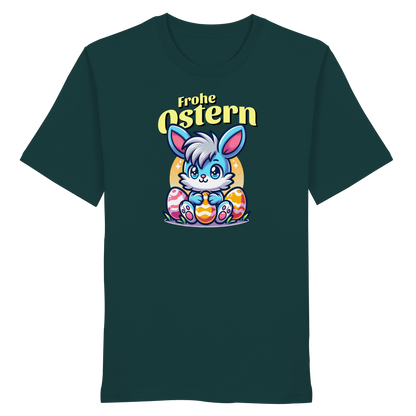 Frohe Ostern Blue Bunny - Organic Shirt