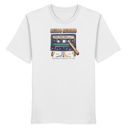 Cassette Tape Retro Rewind - Organic Shirt